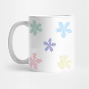 Abstract Flowers - Pastel Rainbow Mug